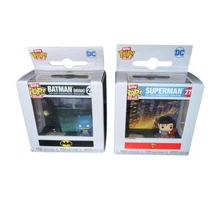 Funko Pop Batman and Superman Mini Figures
